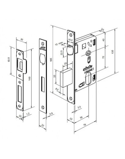 IMAB FECHADURA 1710 ROLET...