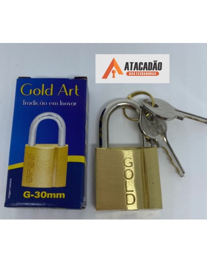 GOLD CADEADO 30MM LATAO POLIDO